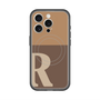 スリムプロテクションプレミアムケース with MagSafe［ オリジナル - initial two tone - R brown ］