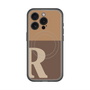 スリムプロテクションプレミアムケース with MagSafe［ オリジナル - initial two tone - R brown ］