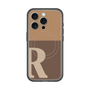 スリムプロテクションプレミアムケース with MagSafe［ オリジナル - initial two tone - R brown ］