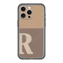スリムプロテクションプレミアムケース with MagSafe［ オリジナル - initial two tone - R brown ］