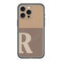 スリムプロテクションプレミアムケース with MagSafe［ オリジナル - initial two tone - R brown ］