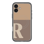 スリムプロテクションプレミアムケース with MagSafe［ オリジナル - initial two tone - R brown ］