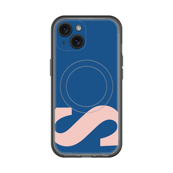 スリムプロテクションプレミアムケース with MagSafe［ オリジナル - initial color - S navy ］