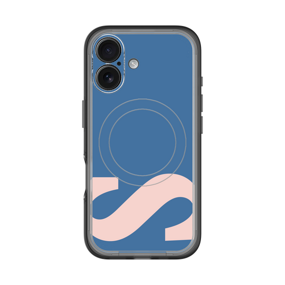 スリムプロテクションプレミアムケース with MagSafe［ オリジナル - initial color - S navy ］