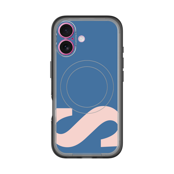 スリムプロテクションプレミアムケース with MagSafe［ オリジナル - initial color - S navy ］