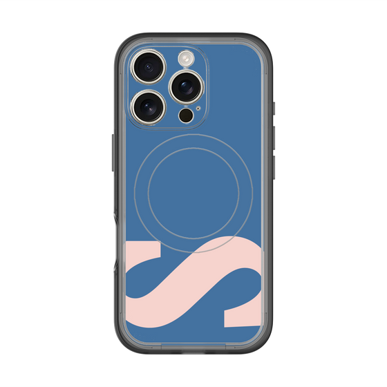 スリムプロテクションプレミアムケース with MagSafe［ オリジナル - initial color - S navy ］