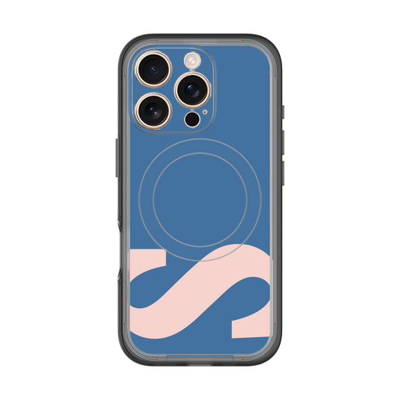スリムプロテクションプレミアムケース with MagSafe［ オリジナル - initial color - S navy ］