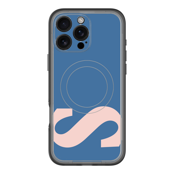 スリムプロテクションプレミアムケース with MagSafe［ オリジナル - initial color - S navy ］