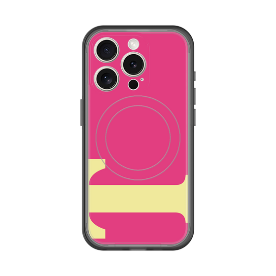 スリムプロテクションプレミアムケース with MagSafe［ オリジナル - initial color - T pink ］