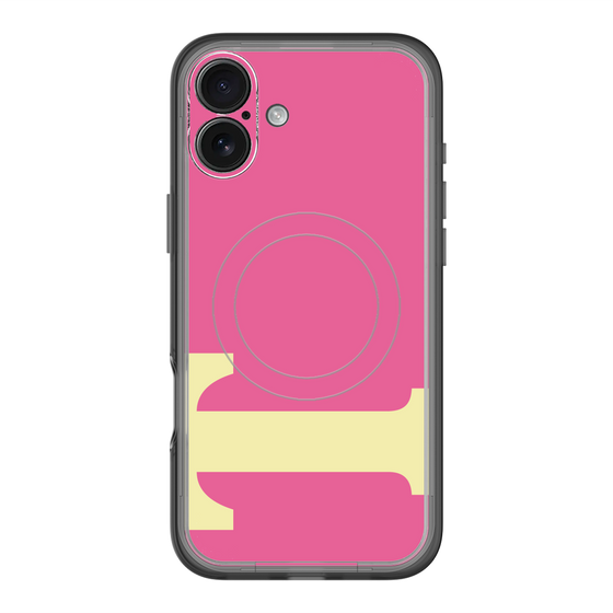 スリムプロテクションプレミアムケース with MagSafe［ オリジナル - initial color - T pink ］