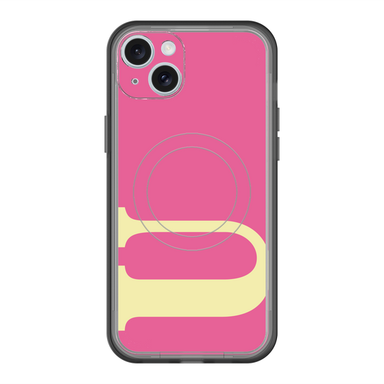 スリムプロテクションプレミアムケース with MagSafe［ オリジナル - initial color - U pink ］