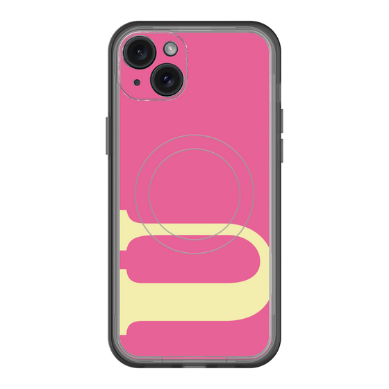 スリムプロテクションプレミアムケース with MagSafe［ オリジナル - initial color - U pink ］
