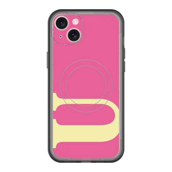 スリムプロテクションプレミアムケース with MagSafe［ オリジナル - initial color - U pink ］