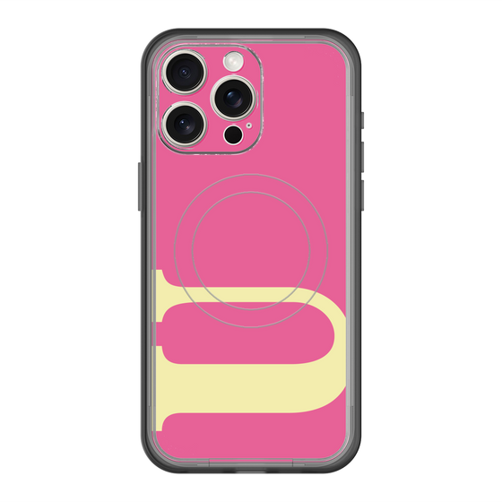 スリムプロテクションプレミアムケース with MagSafe［ オリジナル - initial color - U pink ］