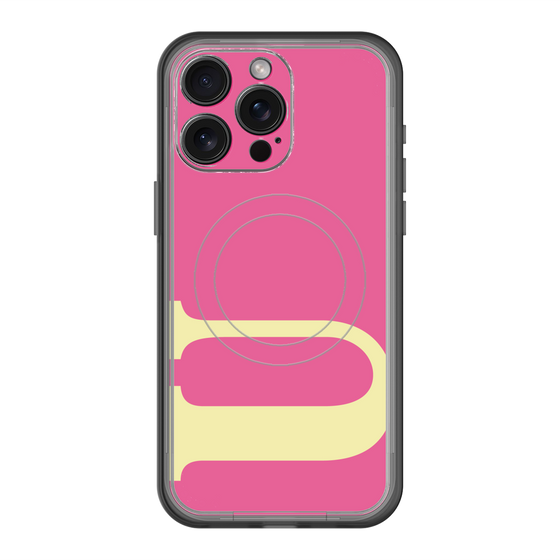 スリムプロテクションプレミアムケース with MagSafe［ オリジナル - initial color - U pink ］