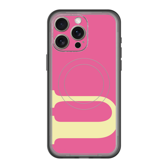スリムプロテクションプレミアムケース with MagSafe［ オリジナル - initial color - U pink ］
