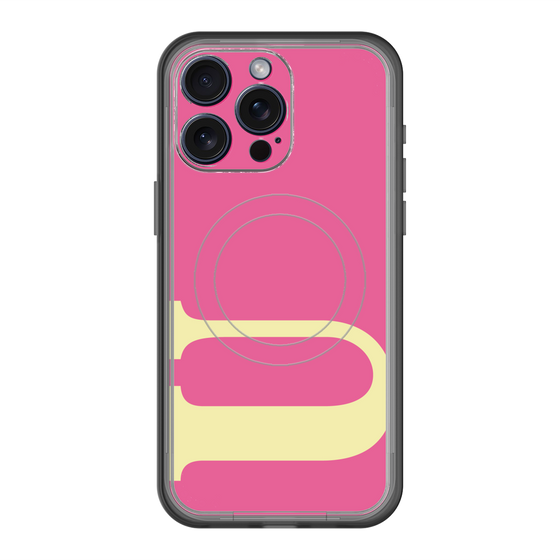 スリムプロテクションプレミアムケース with MagSafe［ オリジナル - initial color - U pink ］