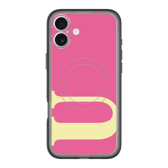 スリムプロテクションプレミアムケース with MagSafe［ オリジナル - initial color - U pink ］