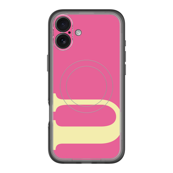 スリムプロテクションプレミアムケース with MagSafe［ オリジナル - initial color - U pink ］