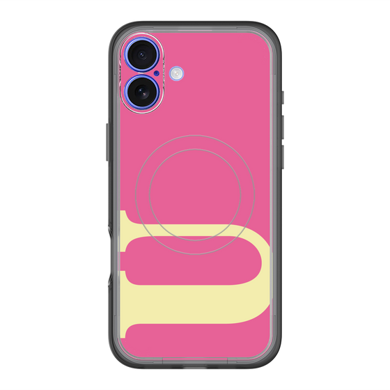 スリムプロテクションプレミアムケース with MagSafe［ オリジナル - initial color - U pink ］