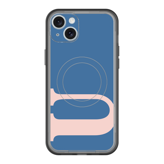スリムプロテクションプレミアムケース with MagSafe［ オリジナル - initial color - U navy ］