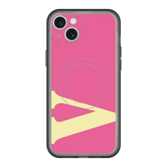 スリムプロテクションプレミアムケース with MagSafe［ オリジナル - initial color - V pink ］