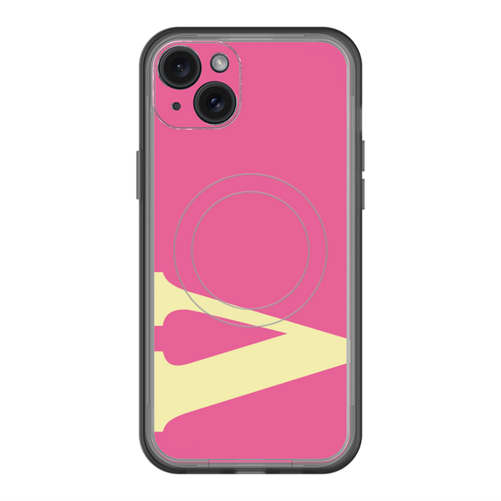 スリムプロテクションプレミアムケース with MagSafe［ オリジナル - initial color - V pink ］