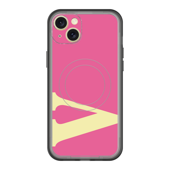 スリムプロテクションプレミアムケース with MagSafe［ オリジナル - initial color - V pink ］