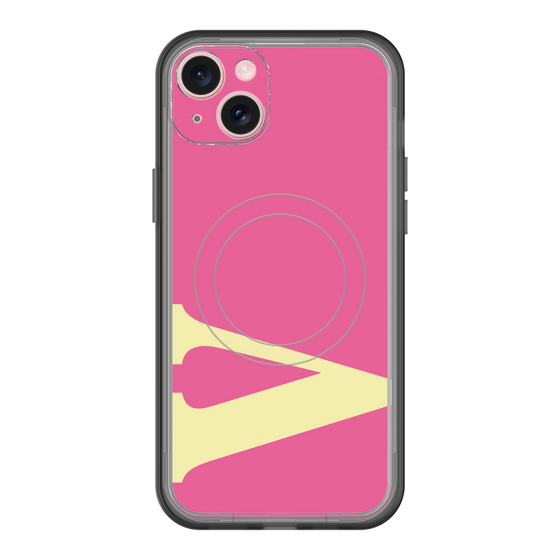 スリムプロテクションプレミアムケース with MagSafe［ オリジナル - initial color - V pink ］