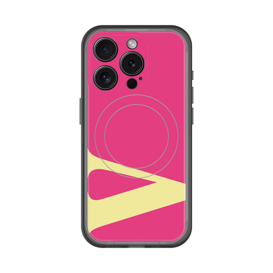 スリムプロテクションプレミアムケース with MagSafe［ オリジナル - initial color - V pink ］
