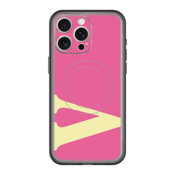 スリムプロテクションプレミアムケース with MagSafe［ オリジナル - initial color - V pink ］
