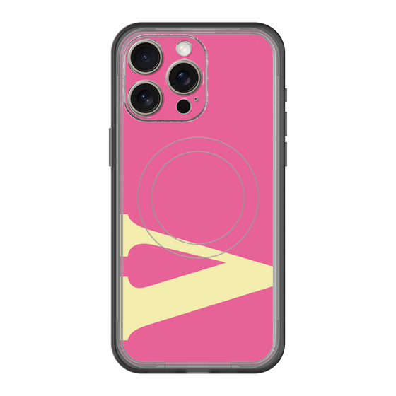 スリムプロテクションプレミアムケース with MagSafe［ オリジナル - initial color - V pink ］