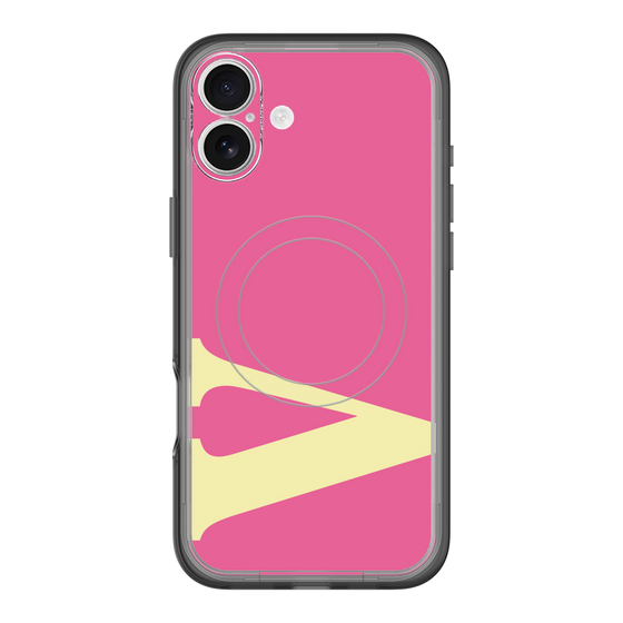スリムプロテクションプレミアムケース with MagSafe［ オリジナル - initial color - V pink ］