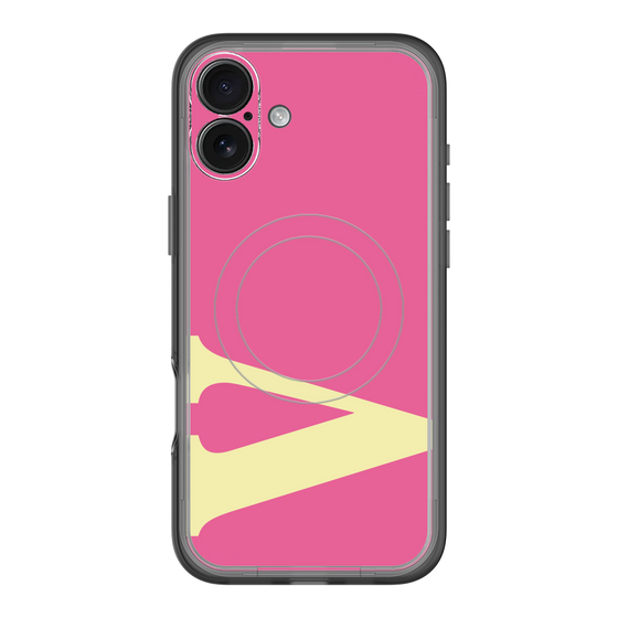 スリムプロテクションプレミアムケース with MagSafe［ オリジナル - initial color - V pink ］