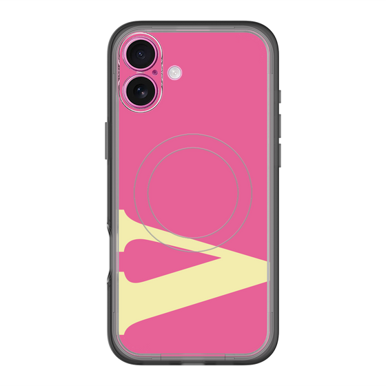 スリムプロテクションプレミアムケース with MagSafe［ オリジナル - initial color - V pink ］