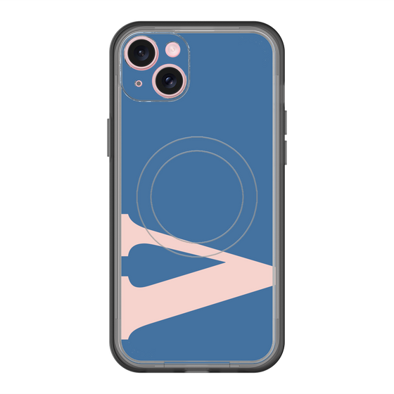 スリムプロテクションプレミアムケース with MagSafe［ オリジナル - initial color - V navy ］