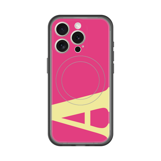 スリムプロテクションプレミアムケース with MagSafe［ オリジナル - initial color - A pink ］