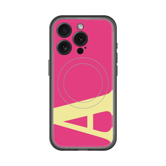 スリムプロテクションプレミアムケース with MagSafe［ オリジナル - initial color - A pink ］