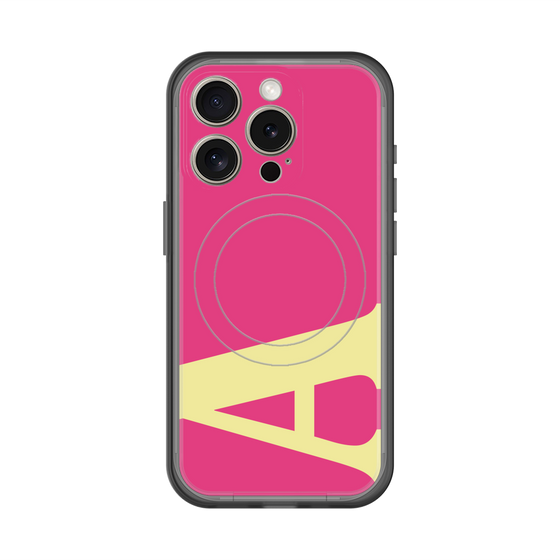 スリムプロテクションプレミアムケース with MagSafe［ オリジナル - initial color - A pink ］