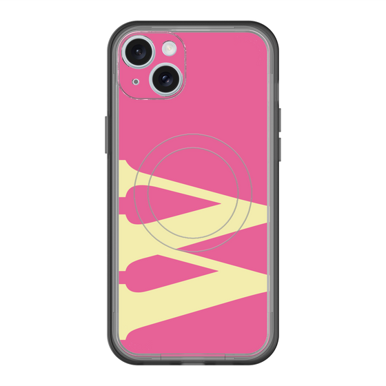 スリムプロテクションプレミアムケース with MagSafe［ オリジナル - initial color - W pink ］