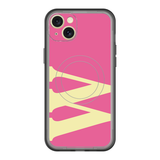 スリムプロテクションプレミアムケース with MagSafe［ オリジナル - initial color - W pink ］
