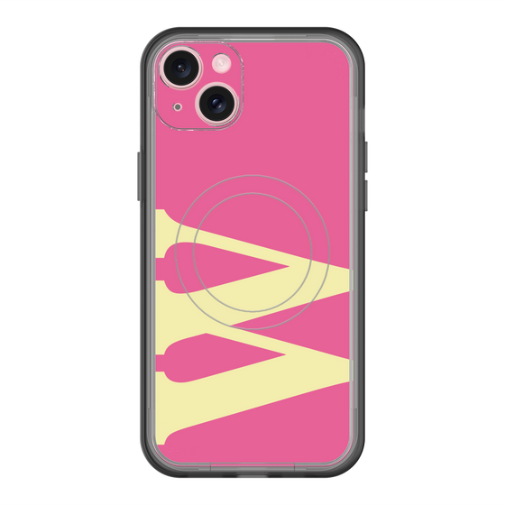 スリムプロテクションプレミアムケース with MagSafe［ オリジナル - initial color - W pink ］