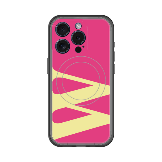 スリムプロテクションプレミアムケース with MagSafe［ オリジナル - initial color - W pink ］