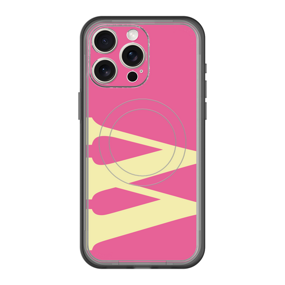 スリムプロテクションプレミアムケース with MagSafe［ オリジナル - initial color - W pink ］