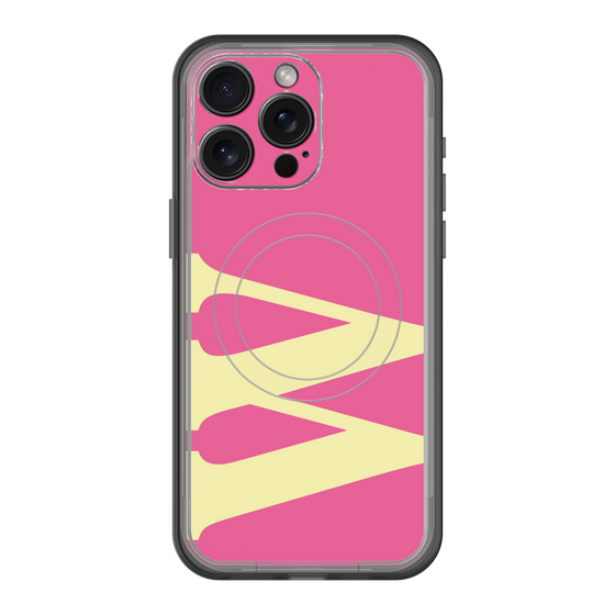 スリムプロテクションプレミアムケース with MagSafe［ オリジナル - initial color - W pink ］