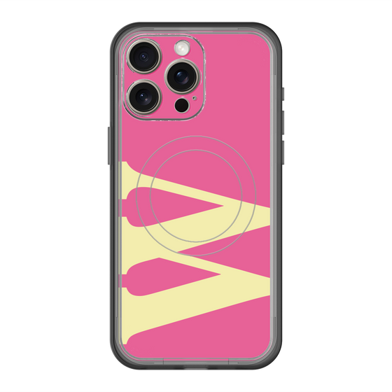スリムプロテクションプレミアムケース with MagSafe［ オリジナル - initial color - W pink ］