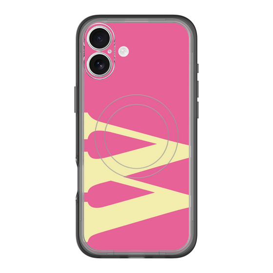 スリムプロテクションプレミアムケース with MagSafe［ オリジナル - initial color - W pink ］