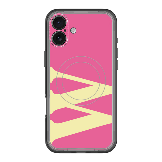 スリムプロテクションプレミアムケース with MagSafe［ オリジナル - initial color - W pink ］