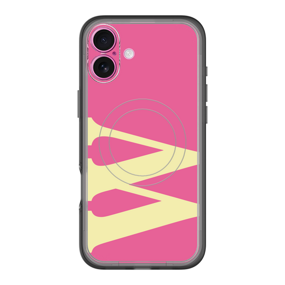 スリムプロテクションプレミアムケース with MagSafe［ オリジナル - initial color - W pink ］