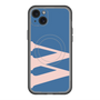 スリムプロテクションプレミアムケース with MagSafe［ オリジナル - initial color - W navy ］
